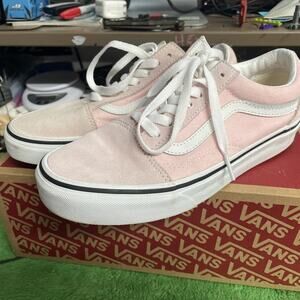 VANS Old Skool Low Top Sneakers Shoes Blush Pink Women's 7 In Box WORN ONCE
